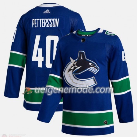 Herren Eishockey Vancouver Canucks Trikot Elias Pettersson 40 Adidas 2019-2020 Blau Authentic